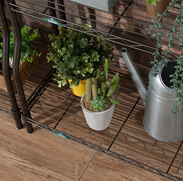 スチールラックで観葉植物専用のグリーンコーナーを作ろう!