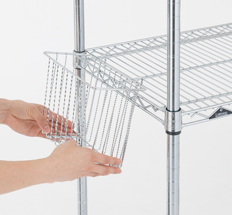 耐荷重2kgなのでものを
入れたまま付け外しOK